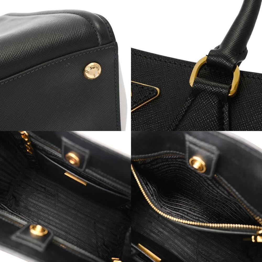 Prada Bag Tote Saffiano Black Bicolor White - Picture 10 of 11